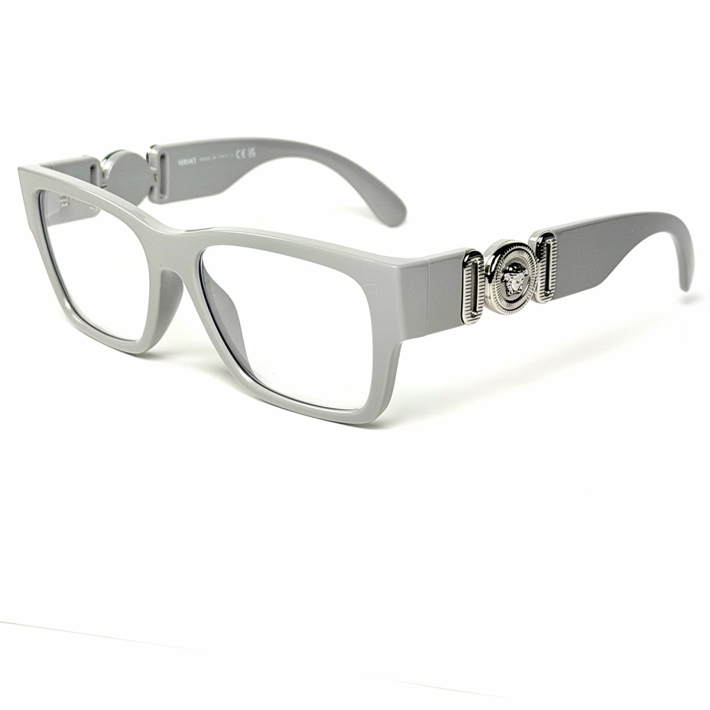 Versace Mod 3368u 5501 Light Grey 55mm New Authentic Silver 3368 U Eyeglasses